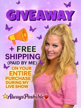 AlwaysPoshible Giveaway + FREE SHIPPING (paid by me) on your ENTIRE Purchase!